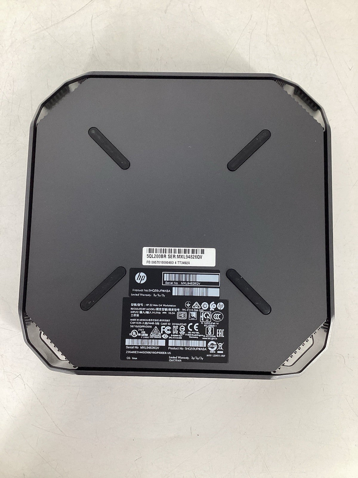 4 LOT HP Z2 Mini G4 Workstation (Xeon E-2144G 16GB RAM, 256GB NVMe, No OS) No AC